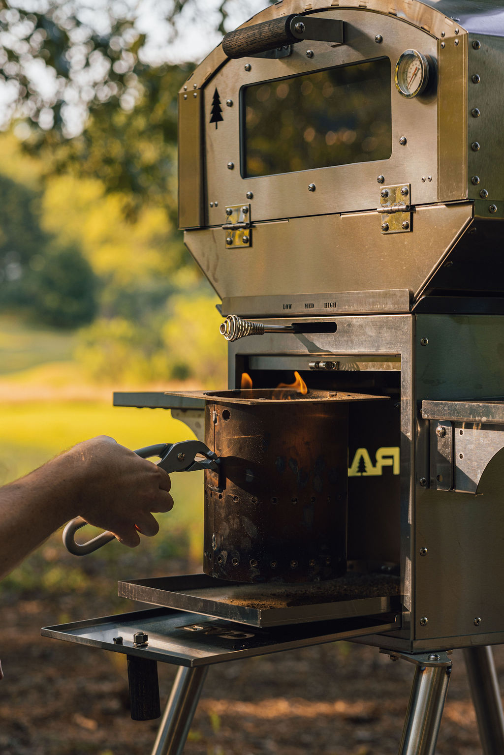 Lighting the RAD Pellet burner system.